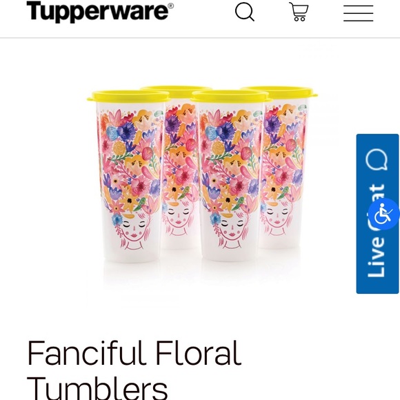Tupperware Fanciful Floral Tumblers - Picture 3 of 6